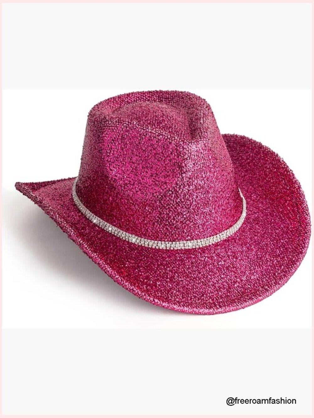 Sparkly Cowboy Hat with Rhinestone Band for Western Parties